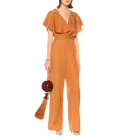 Shop Johanna Ortiz Poetry In Motion Jacquard Jumpsuit In Brown