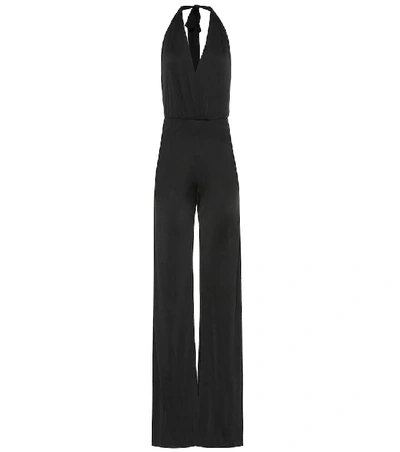 Shop Galvan Mamounia Embellished Jersey Jumpsuit In Black