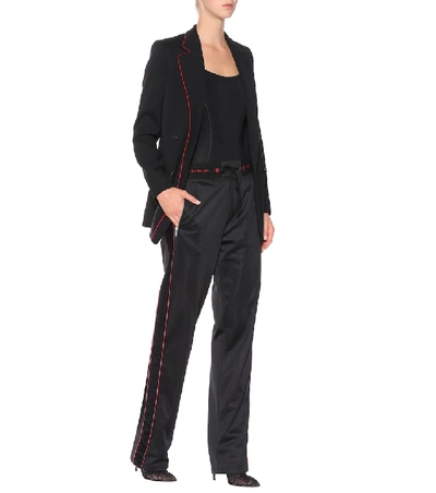Shop Givenchy Side Stripe Trackpants In Black