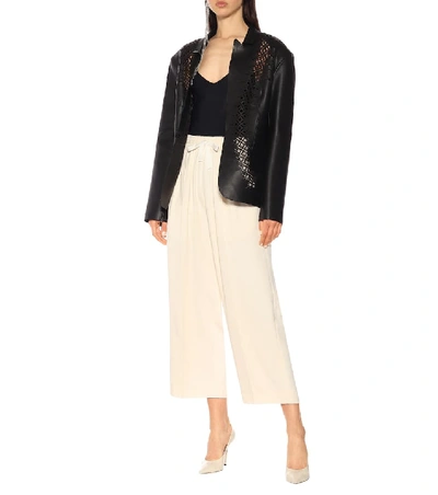 Shop Haider Ackermann Laser-cut Leather Blazer In Black