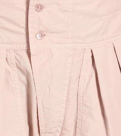 Shop Isabel Marant Étoile Mariz High-rise Cropped Cotton Pants In Pink