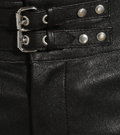 Shop Isabel Marant Keydie Skinny Leather Pants In Black