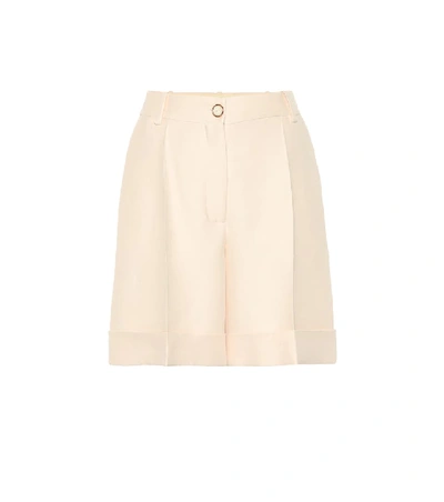 Shop Valentino Wool And Silk Shorts In White