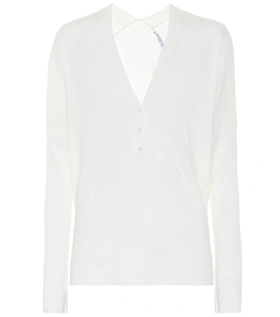 Shop Agnona Wool-blend Sweater In White