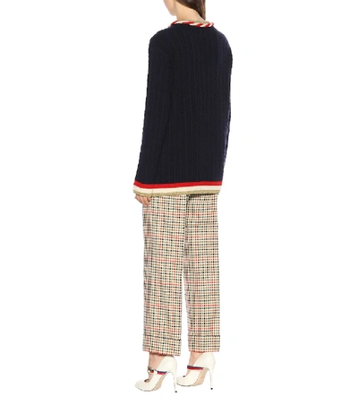 Shop Gucci Wool And Cashmere Sweater In Blue