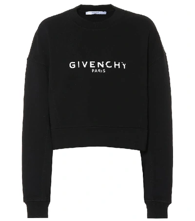 Shop Givenchy Logo Cotton Sweater In Black