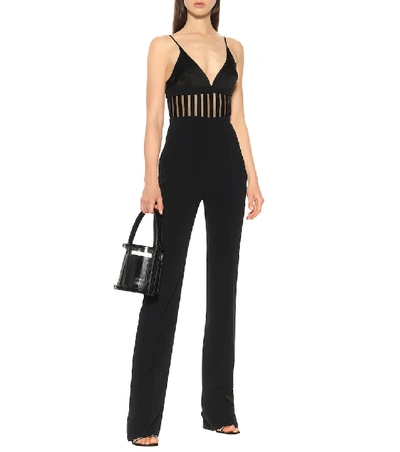 Shop David Koma Cady Jumpsuit In Black