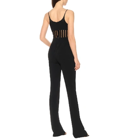 Shop David Koma Cady Jumpsuit In Black