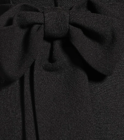 Shop Dolce & Gabbana Wool-crêpe Midi Dress In Black