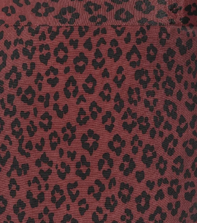 Shop Apc Leopard-print Midi Skirt In Red