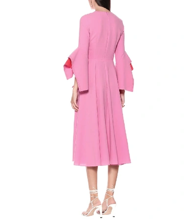 Shop Roksanda Ayres Crêpe Midi Dress In Pink