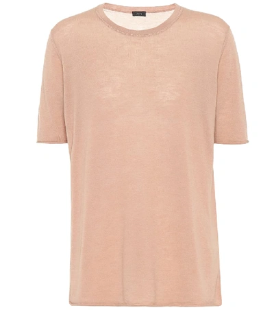 Shop Joseph Cashmere T-shirt In Beige