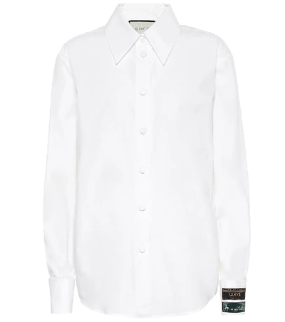 Shop Gucci Cotton Shirt In White