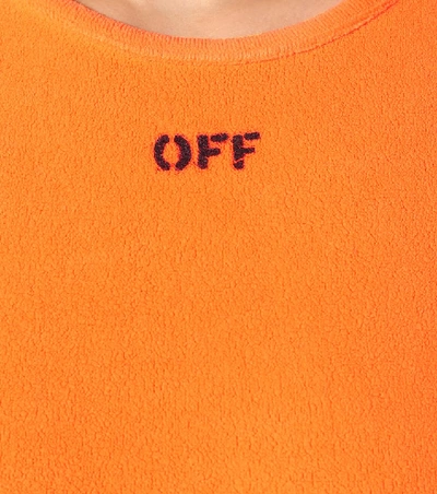 Shop Off-white Logo Bodysuit In Orange