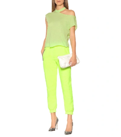 Shop Rta Axel Cotton-blend Top In Green