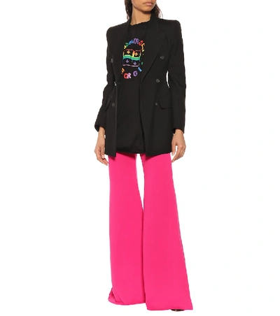 Shop Vetements Cotton-blend Jersey Trackpants In Pink