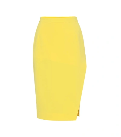 Shop Altuzarra Lancaster Crêpe Skirt In Yellow