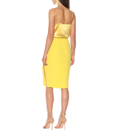 Shop Altuzarra Lancaster Crêpe Skirt In Yellow