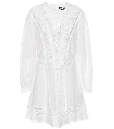 Shop Isabel Marant Rowina Ramie Minidress In White