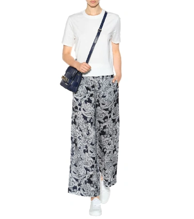 Shop Acne Studios Tennessee Printed Trousers In Blue