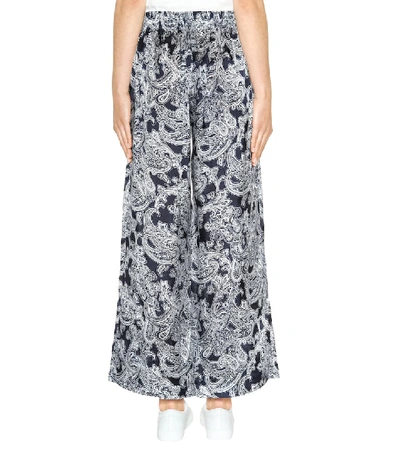 Shop Acne Studios Tennessee Printed Trousers In Blue