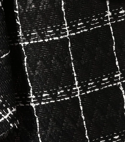 Shop Roland Mouret Plaid Cotton-blend Skirt In Black