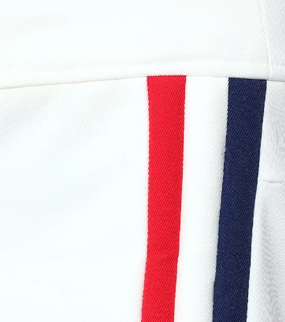 Shop Moncler Striped Ski Pants In White