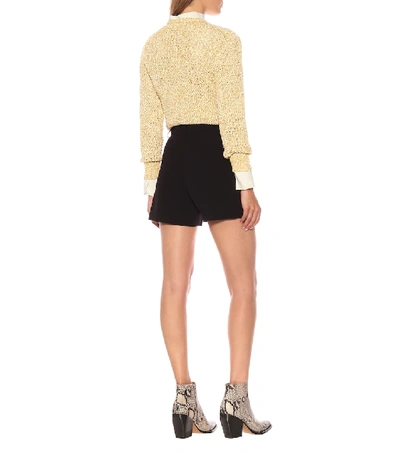 Shop Chloé High-rise Crêpe Shorts In Black