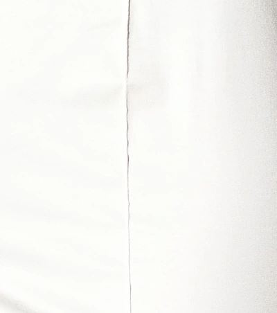Shop Agnona Stretch Cotton Pants In White