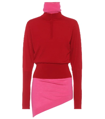 Shop Jw Anderson Stretch-wool Turtleneck Sweater In Red