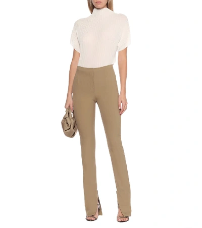 Shop The Row Corso Stretch Wool-blend Pants In Neutrals