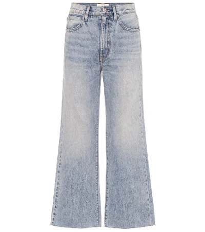 Shop Slvrlake Grace Crop High-rise Wide-leg Jeans In Blue