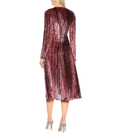 Shop Sies Marjan Maude Silk-blend Velvet Dress In Pink