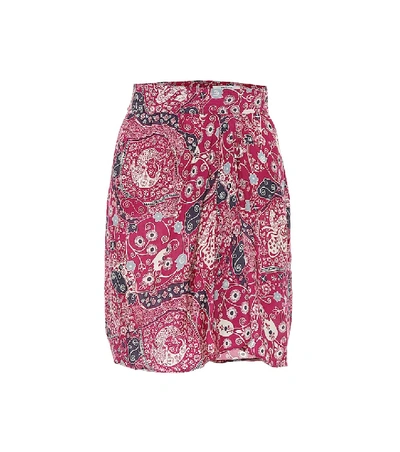 Shop Isabel Marant Étoile Cegart Paisley-print Miniskirt In Pink