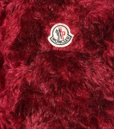 Shop Moncler Badyp Faux Fur Jacket In Red