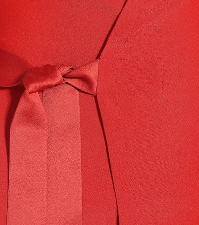 Shop Rick Owens Silk-blend Crêpe Top In Red