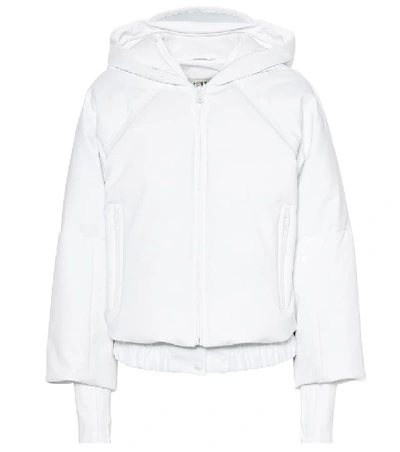 Shop Fendi Cropped Hooded Jacket In White