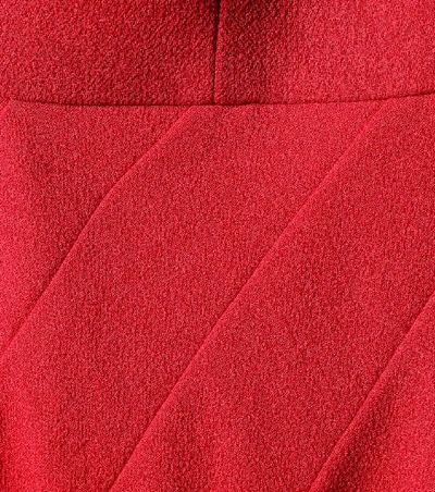 Shop Roland Mouret Blackwater Wool-crêpe Dress In Red