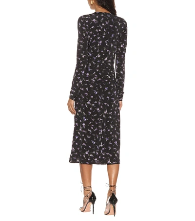 Shop Altuzarra Teresa Floral Midi Dress In Black