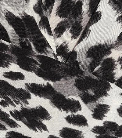 Shop Diane Von Furstenberg Donika Printed Silk Midi Dress In Grey