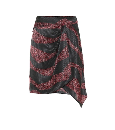 Shop Isabel Marant Rosana Printed Silk-blend Skirt In Black