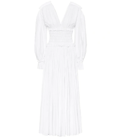 Shop Khaite Dawny Cotton Maxi Dress In White