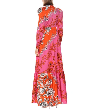 Shop Erdem Claudina Floral Cotton Gown In Pink
