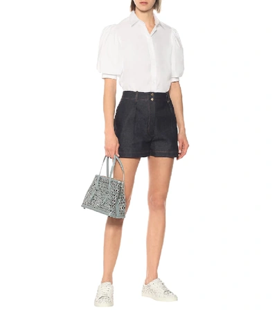 Shop Alaïa Cotton-poplin Shirt In White