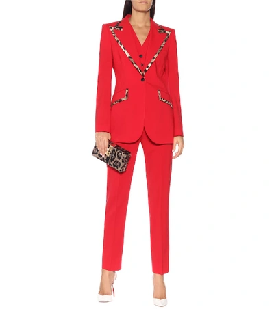 Shop Dolce & Gabbana Virgin Wool-blend Blazer In Red