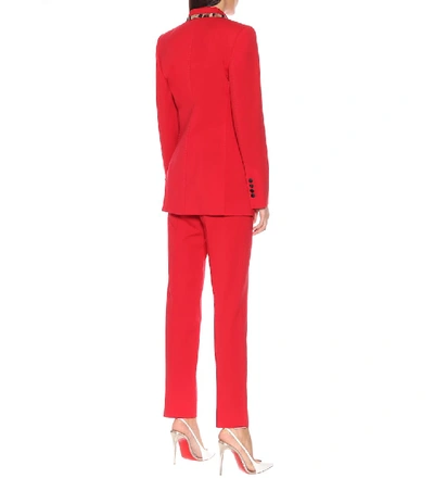 Shop Dolce & Gabbana Virgin Wool-blend Blazer In Red