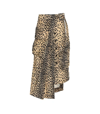 Shop Jacquemus La Jupe Thika Midi Skirt In Brown