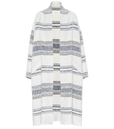 Shop Isabel Marant Étoile Faby Striped Maxi Cardigan In White