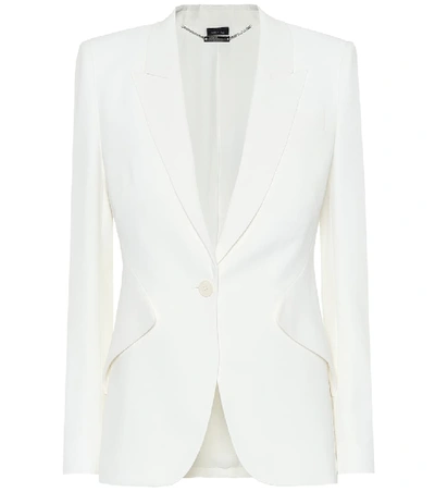 Shop Alexander Mcqueen Crêpe Blazer In White