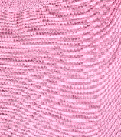 Shop Dolce & Gabbana Silk Knit Tank Top In Pink